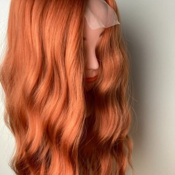 Orange  Middle Part Wig - Picture 2 of 12